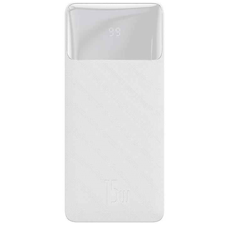 BASEUS Power Bank Bipow 20000mAh, 2xUSB, USB-C, 15W (PPDML-J02) fehér