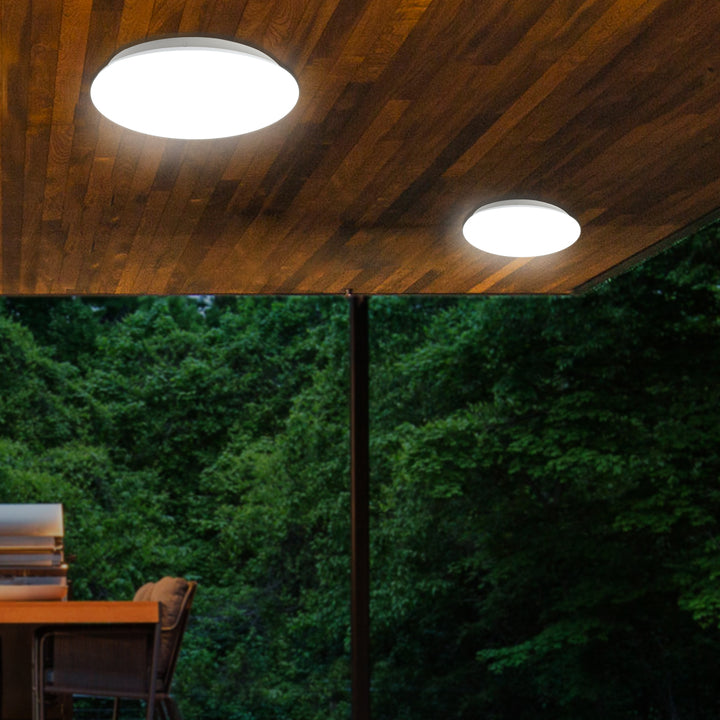 Maclean mennyezeti LED érzékelős lámpa, mikrohullámú érzékelő 5.8GHz, 4000K, 12W, 950lm, IP44, MCE347