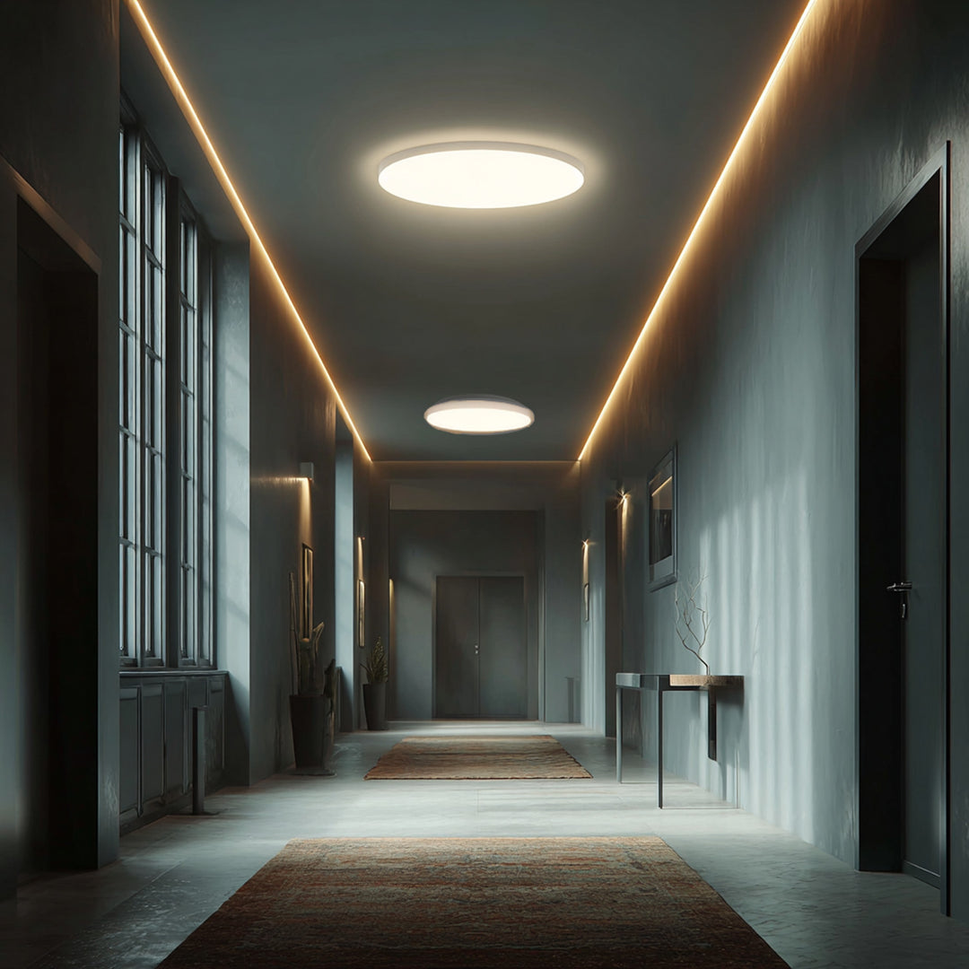 Maclean mennyezeti LED érzékelős lámpa, mikrohullámú érzékelő 5.8GHz, 4000K, 12W, 950lm, IP44, MCE347