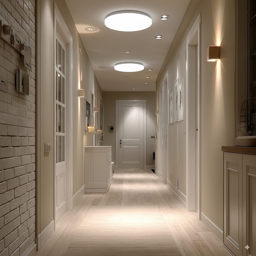 Maclean mennyezeti LED érzékelős lámpa, mikrohullámú érzékelő 5.8GHz, 4000K, 12W, 950lm, IP44, MCE347