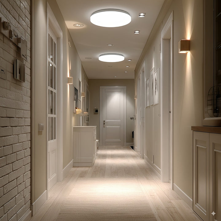 Maclean mennyezeti LED érzékelős lámpa, mikrohullámú érzékelő 5.8GHz, 4000K, 12W, 950lm, IP44, MCE347