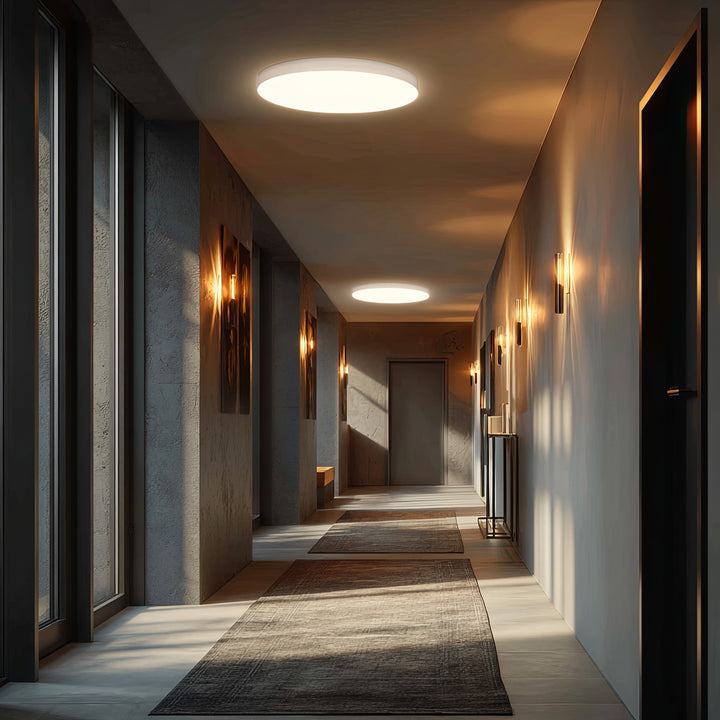 Maclean mennyezeti LED érzékelős lámpa, mikrohullámú érzékelő 5.8GHz, 4000K, 12W, 950lm, IP44, MCE347