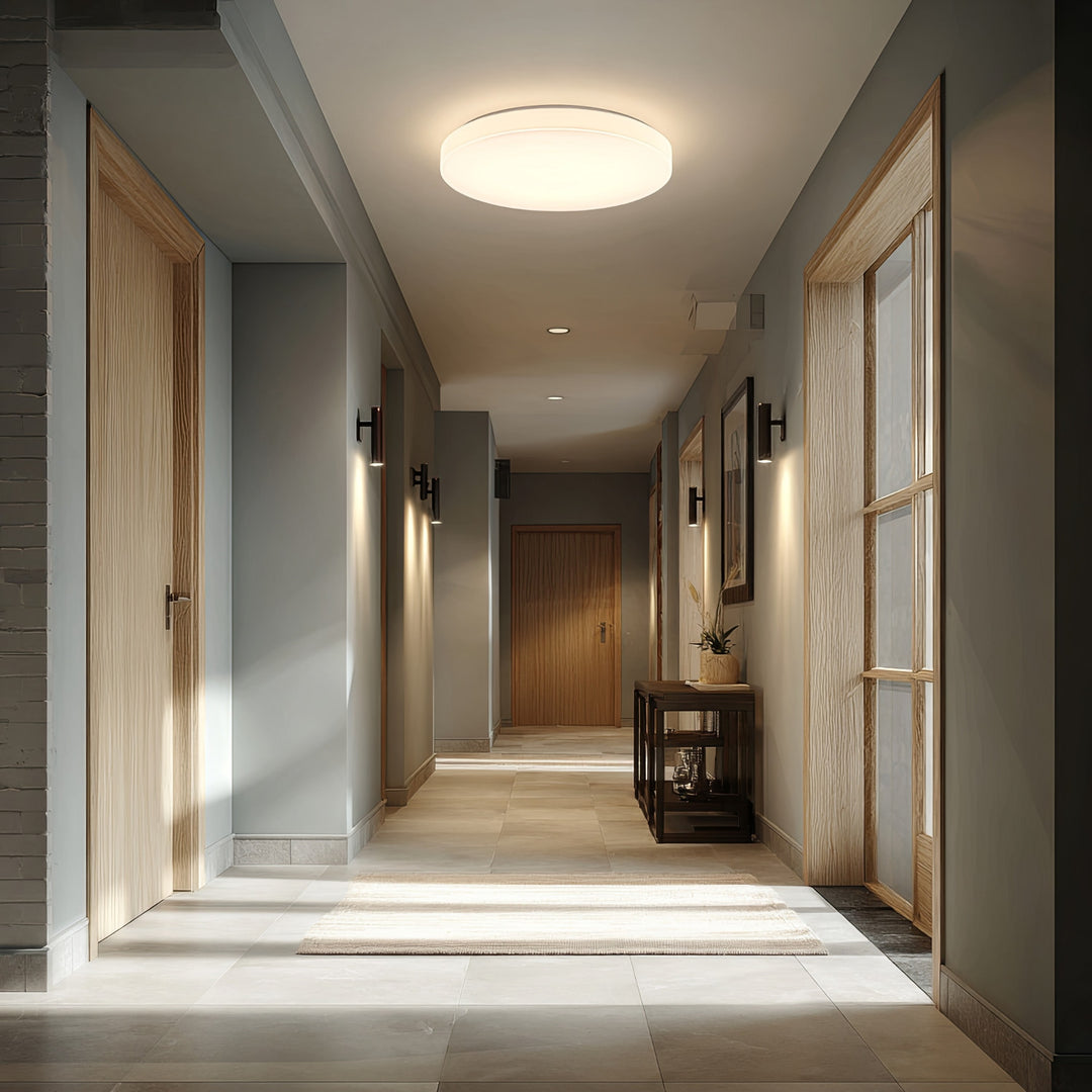 Maclean mennyezeti LED érzékelős lámpa, mikrohullámú érzékelő 5.8GHz, 4000K, 12W, 950lm, IP44, MCE347