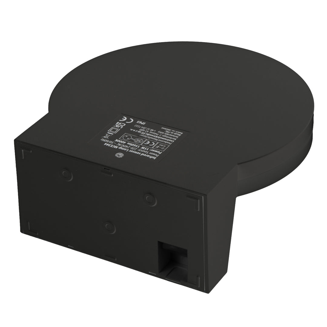 Maclean mozgásérzékelős LED lámpa, PIR mozgásérzékelő, fekete, 15W, IP65, 1560lm, semleges fehér (4000K) MCE344 B