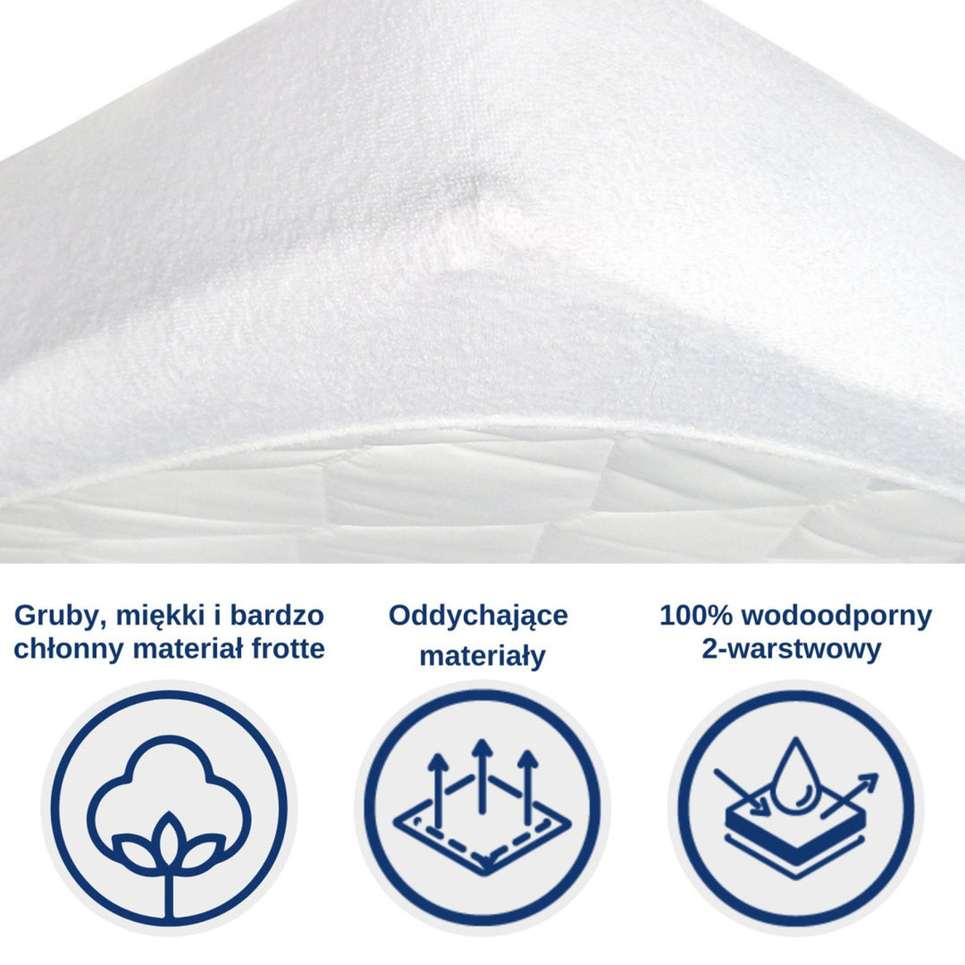 Snibbs vízálló lepedő, fehér, 70x140 cm, T-SNI-10024