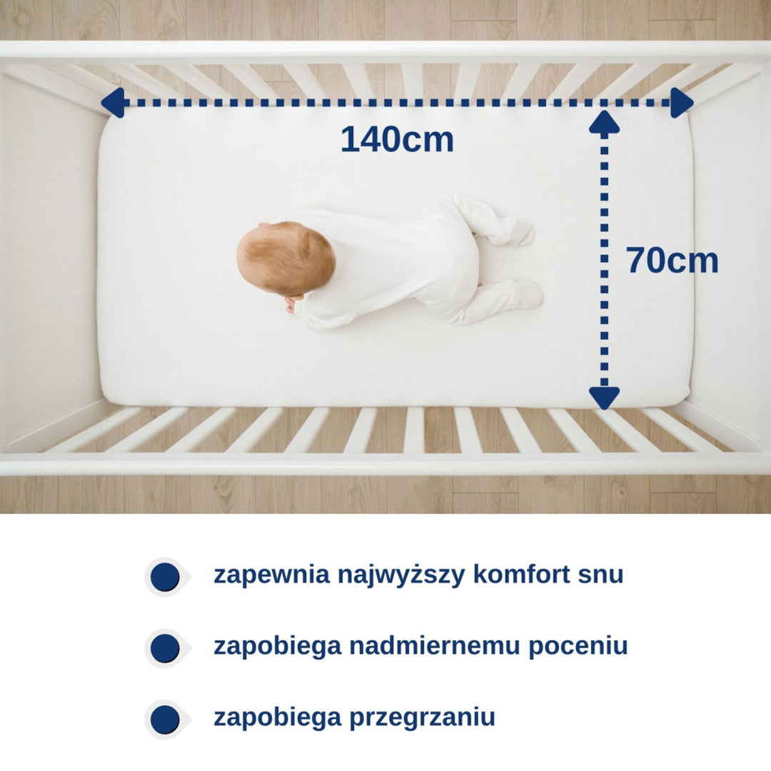 Snibbs vízálló lepedő, fehér, 70x140 cm, T-SNI-10024