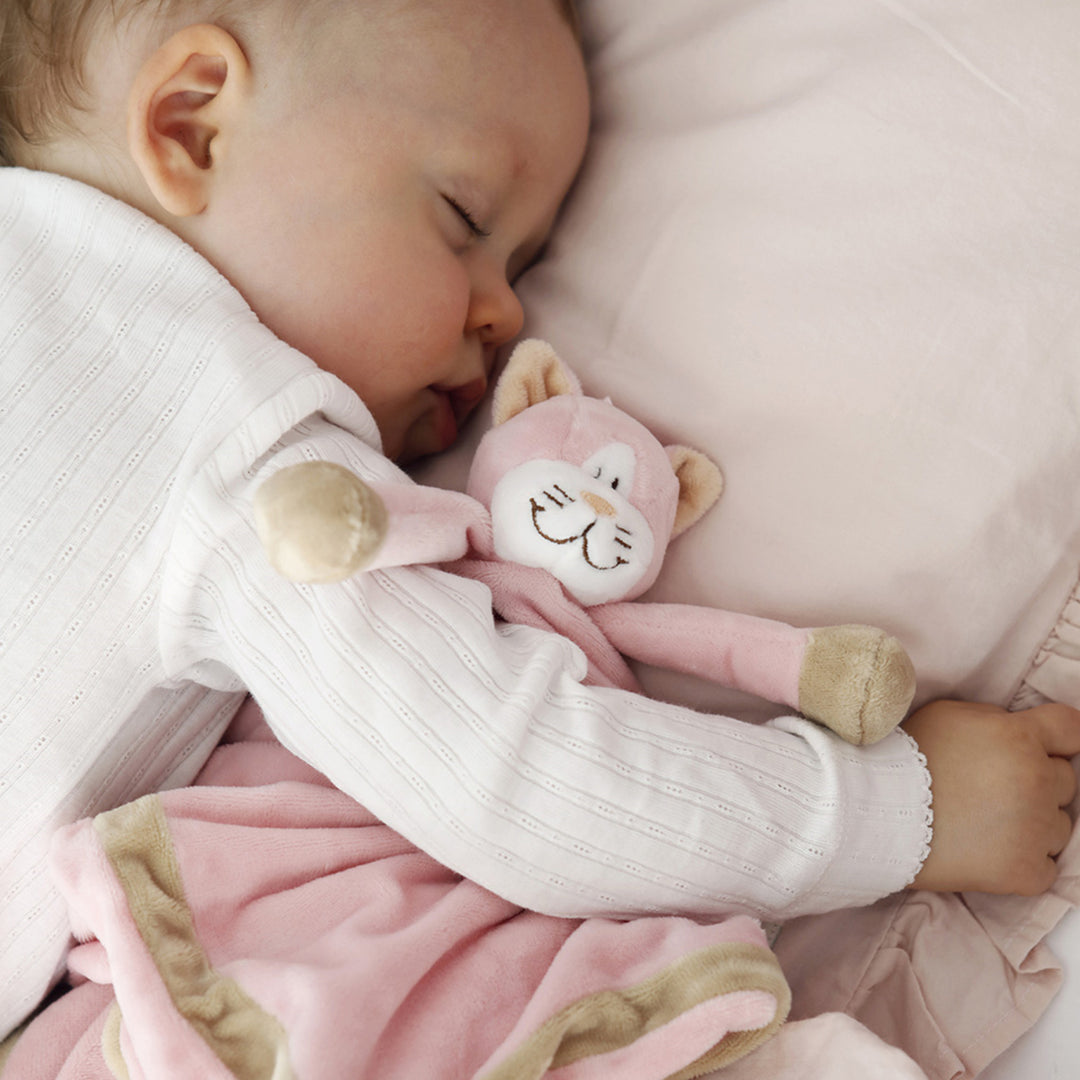 Diinglisar ölelgető takaró, puha anyag, rózsaszín macska, 35 cm, T-TED-01372 1