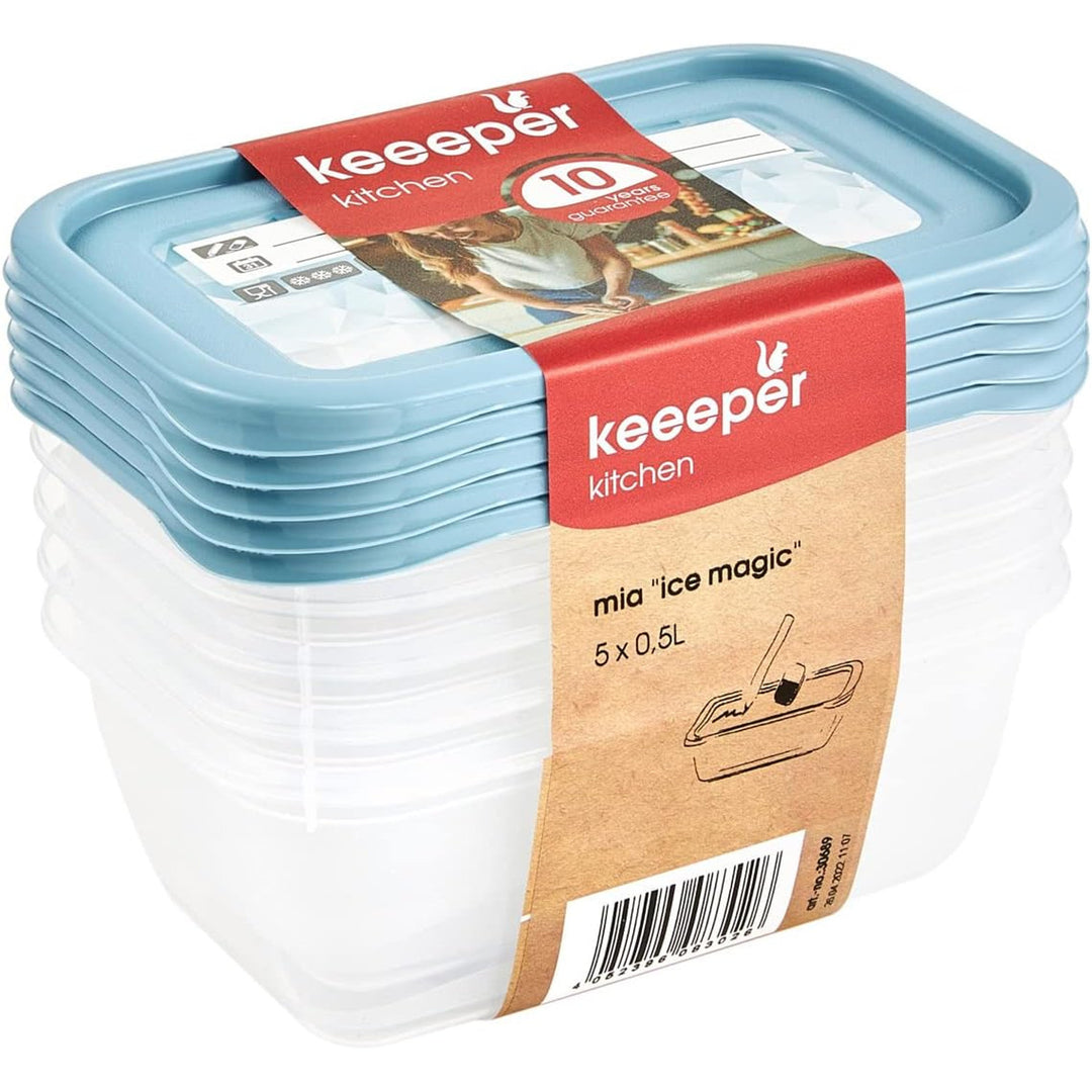 5 db 500 ml-es Mia Magic Ice ételtartály Keeeper 500 ml-es készlet