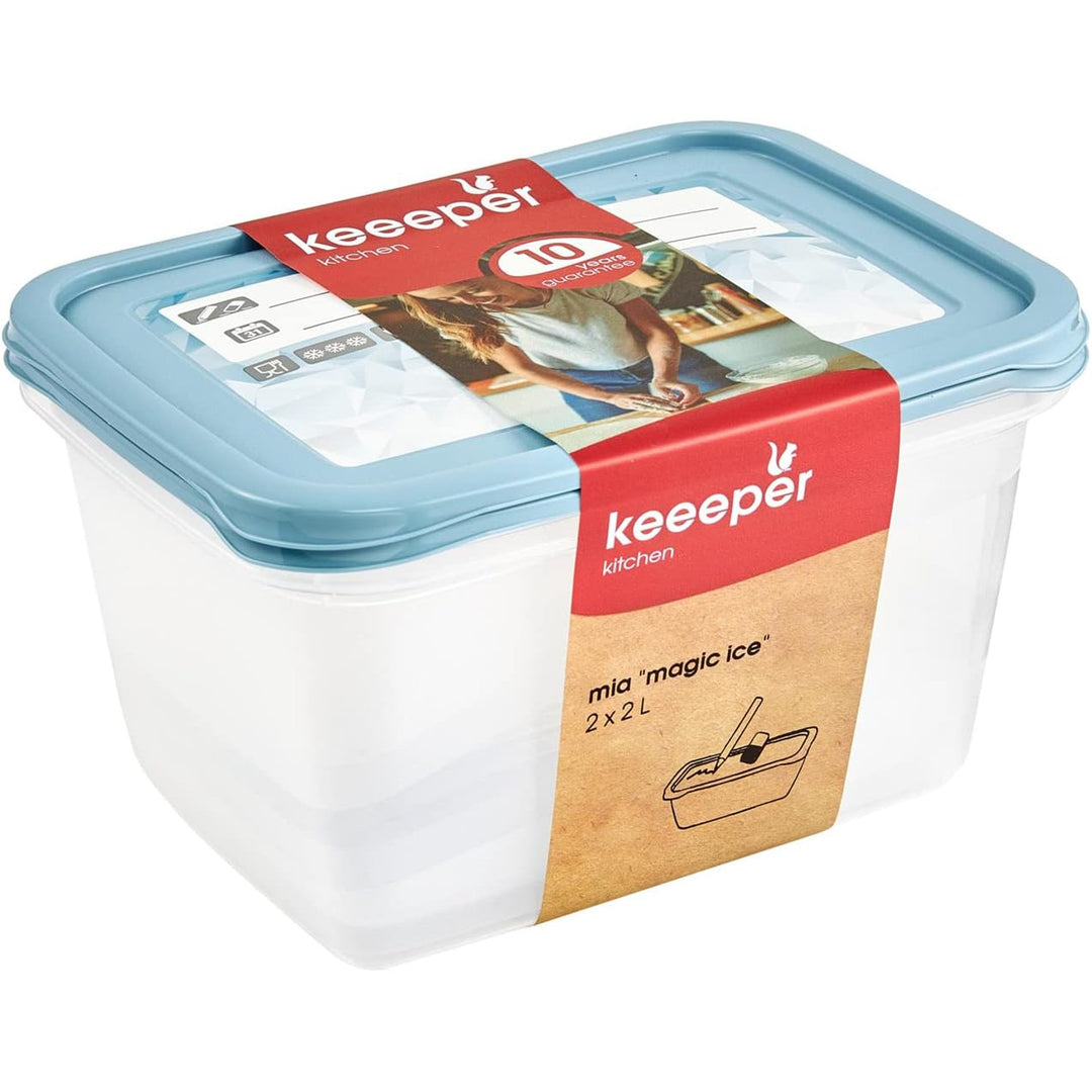 2 db 2000ml-es Mia Magic Ice ételtartály Keeeper Készlet Keeeper
