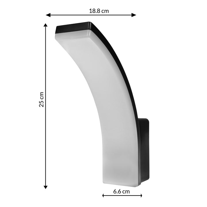 Maclean LED lámpa fekete 20W IP65 2750lm semleges fehér 4000K MCE511 B