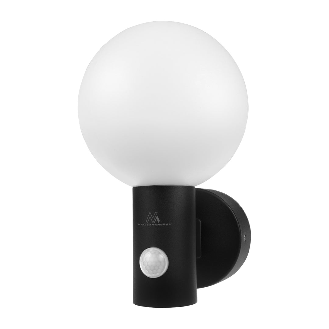 Maclean PIR mozgásérzékelő LED lámpa fekete 15W IP65 1600lm 4000K