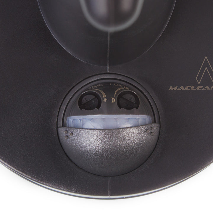 Fali lámpa érzékelővel Maclean MCE518 B 1xE27 fekete IP65 max 60W