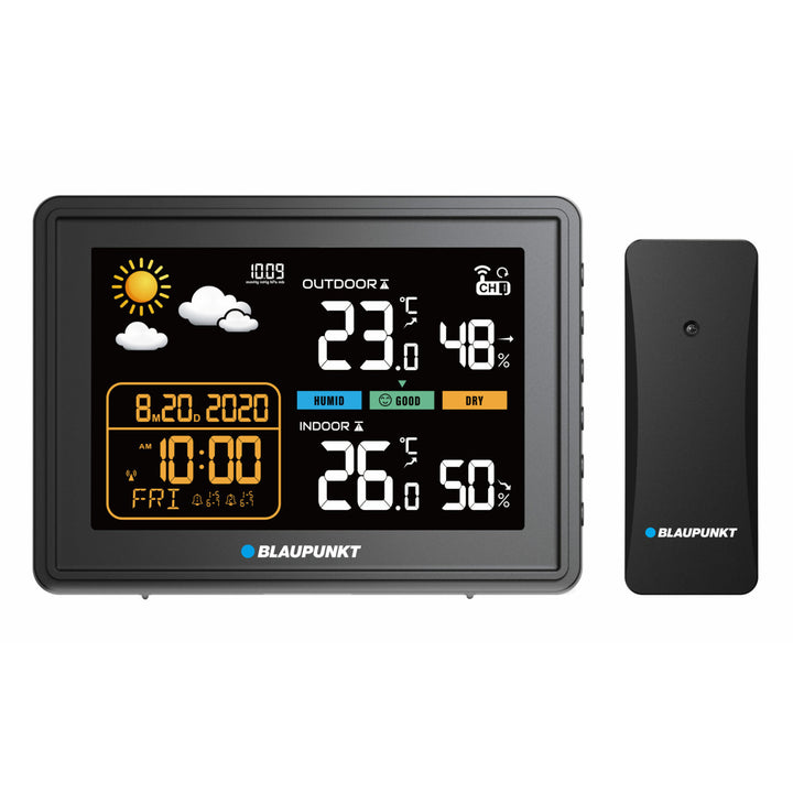 Blaupunkt időjárás állomás, nedvességmérő, nyomás, előrejelzés, WS30BK