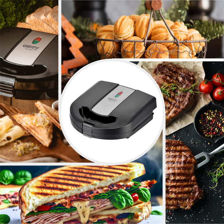 Camry multifunkciós kenyérpirító, kenyérpirító, grillsütő, diópirító, 1000W,