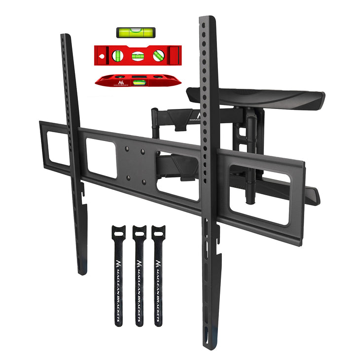 Maclean TV tartó, max VESA 800x600, 43-100", 80kg, vízszintes és függőleges szögbeállítás, profil 50-500mm, fekete, MC-423