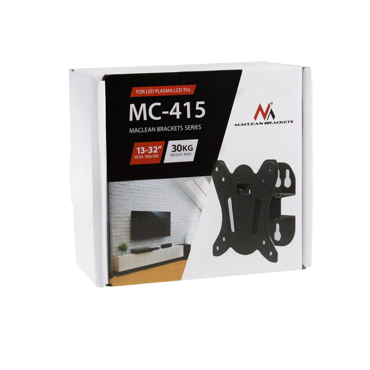 Maclean konzol TV vagy monitor számára, max. VESA 100x100, 13-32", 30kg, fekete, MC-415