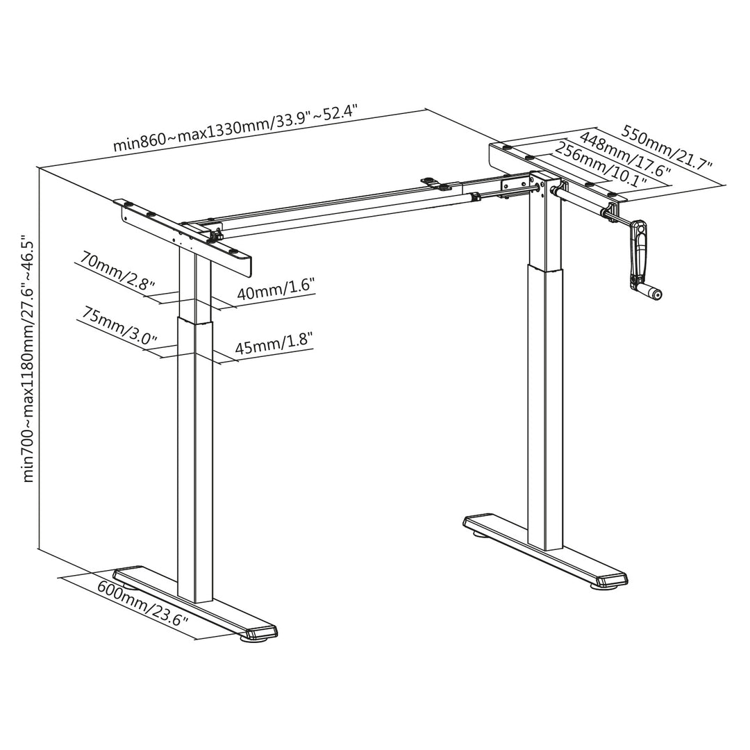 Maclean MC-790NB kézi magasságállítás max 120cm