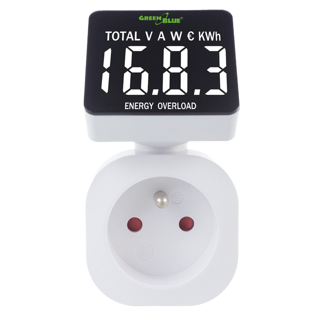 Energiamérő wattmérő 16A max 3680W memória biztonsági mentés