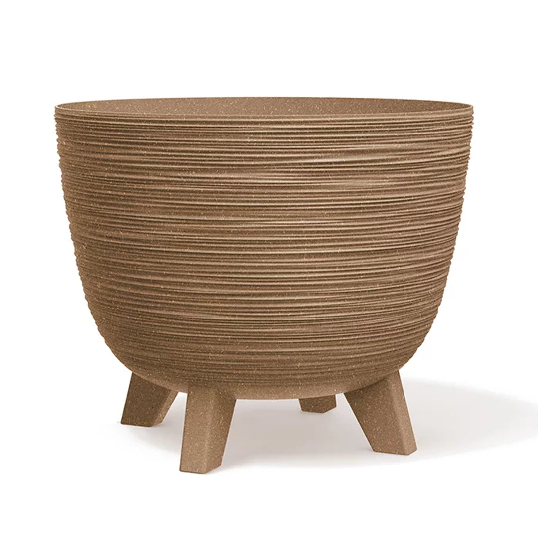 Prosperplast virágcserép, 395 mm átmérőjű, lábak, DFUR400W-4665W, Furu ECO Wood