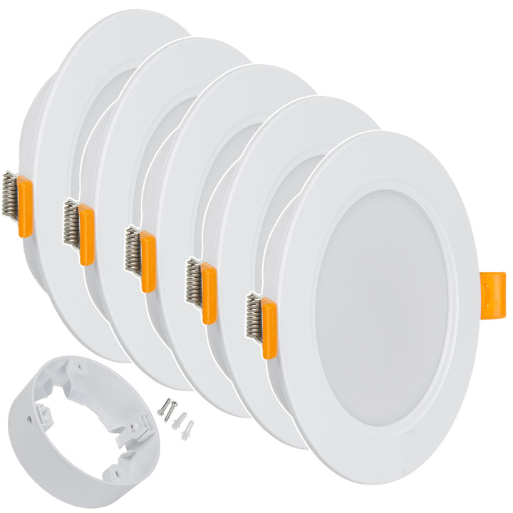 5x Maclean LED mennyezeti panel, süllyesztett SLIM, 9W, semleges fehér 4000K, 120*26mm, 900lm, MCE371 R + felületi adapter MCE376 R