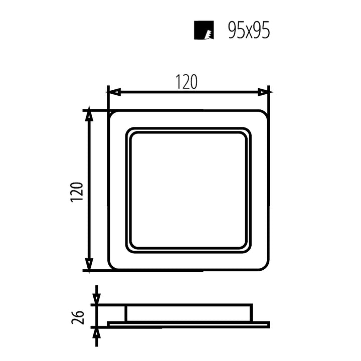 5x Maclean LED mennyezeti panel, süllyesztett SLIM, 18W, semleges fehér 4000K, 170*26mm, 1800 lm, MCE372 R + felületi adapter MCE377 R