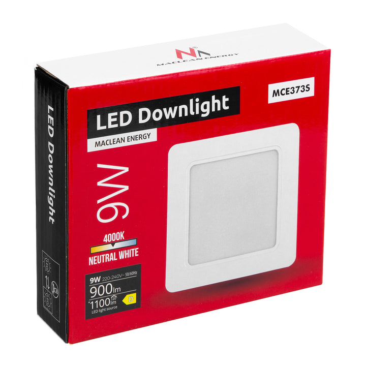 5x Maclean LED mennyezeti panel, süllyesztett SLIM, 18W, semleges fehér 4000K, 170*26mm, 1800 lm, MCE372 R + felületi adapter MCE377 R