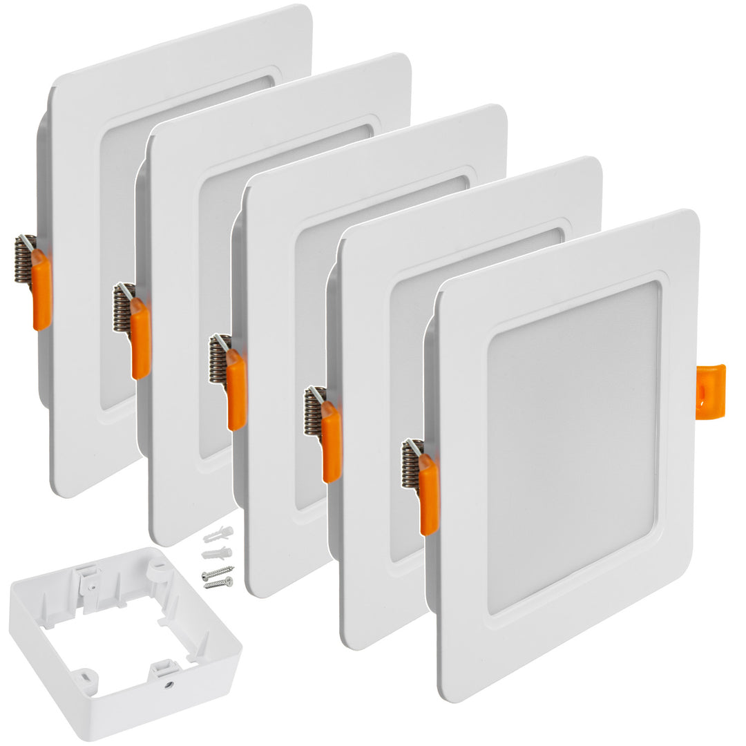 5x Maclean LED mennyezeti panel, süllyesztett SLIM, 18W, semleges fehér 4000K, 170*26mm, 1800 lm, MCE372 R + felületi adapter MCE377 R