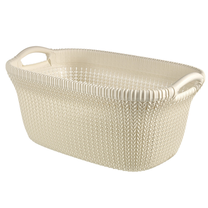 Curver szennyeskosár, 2 fogantyú, 40l, krém, kötött
