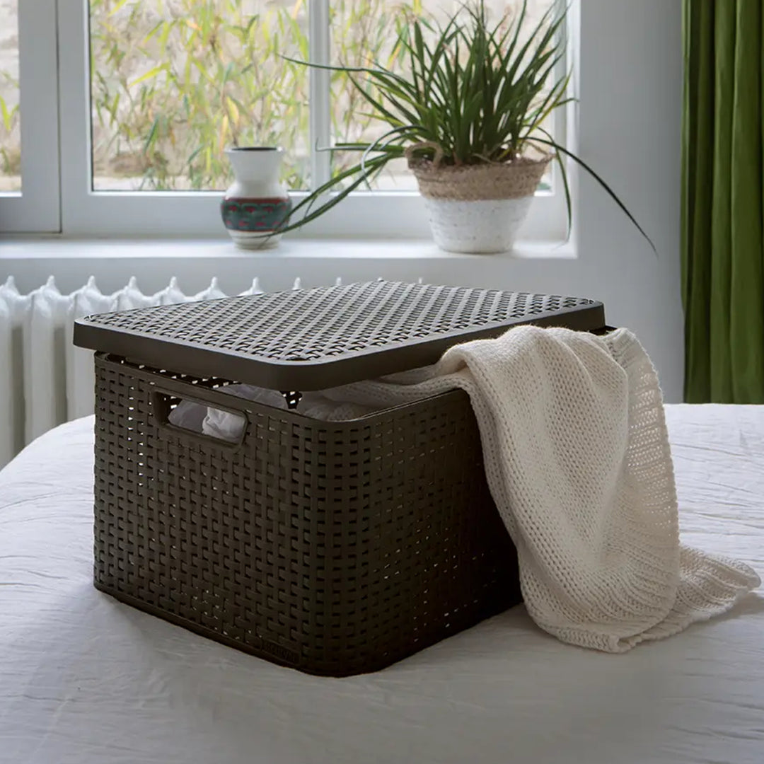Curver kosár fedővel, többcélú, 30 literes, világosszürke, Style L