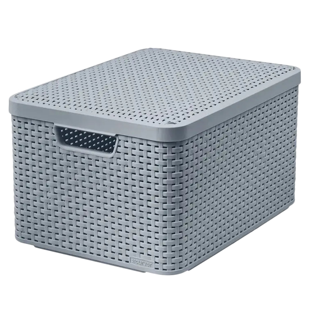 Curver kosár fedővel, többcélú, 30 literes, világosszürke, Style L