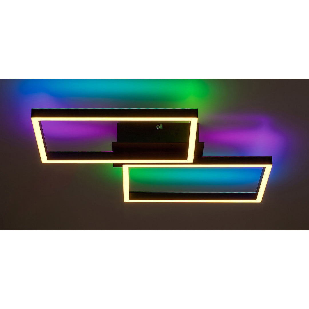 Rabalux, mennyezeti lámpa, LED 40W, fekete, távirányítóval, Ludano