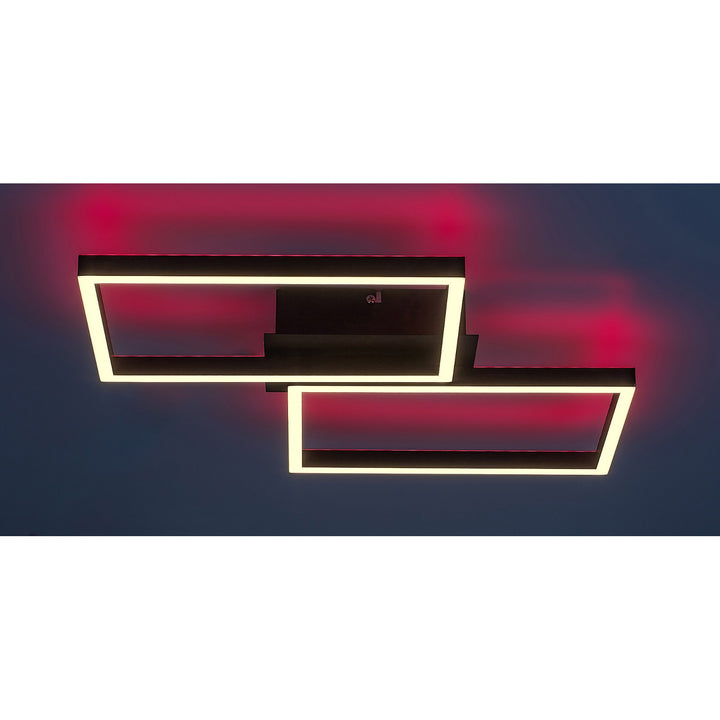 Rabalux, mennyezeti lámpa, LED 40W, fekete, távirányítóval, Ludano