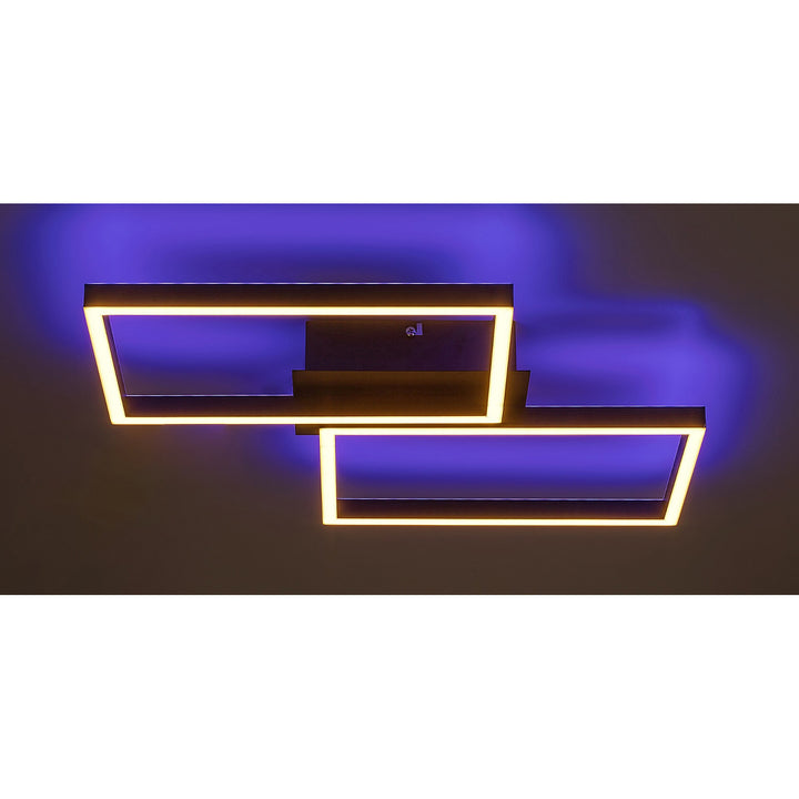 Rabalux, mennyezeti lámpa, LED 40W, fekete, távirányítóval, Ludano