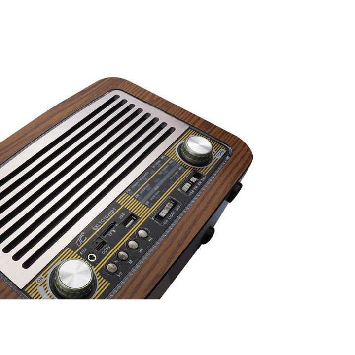 LTC hordozható rádió, teleszkópos antenna, Bluetooth, FM/AM/SW, Olza Retro