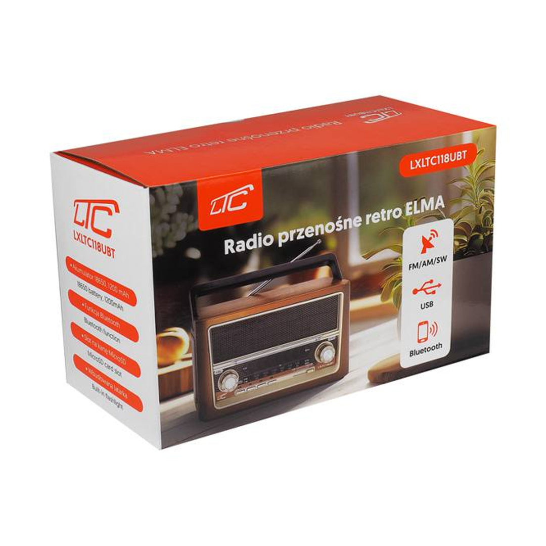 LTC hordozható rádió, Bluetooth, FM/AM/SW, USB, LXLTC118UBT