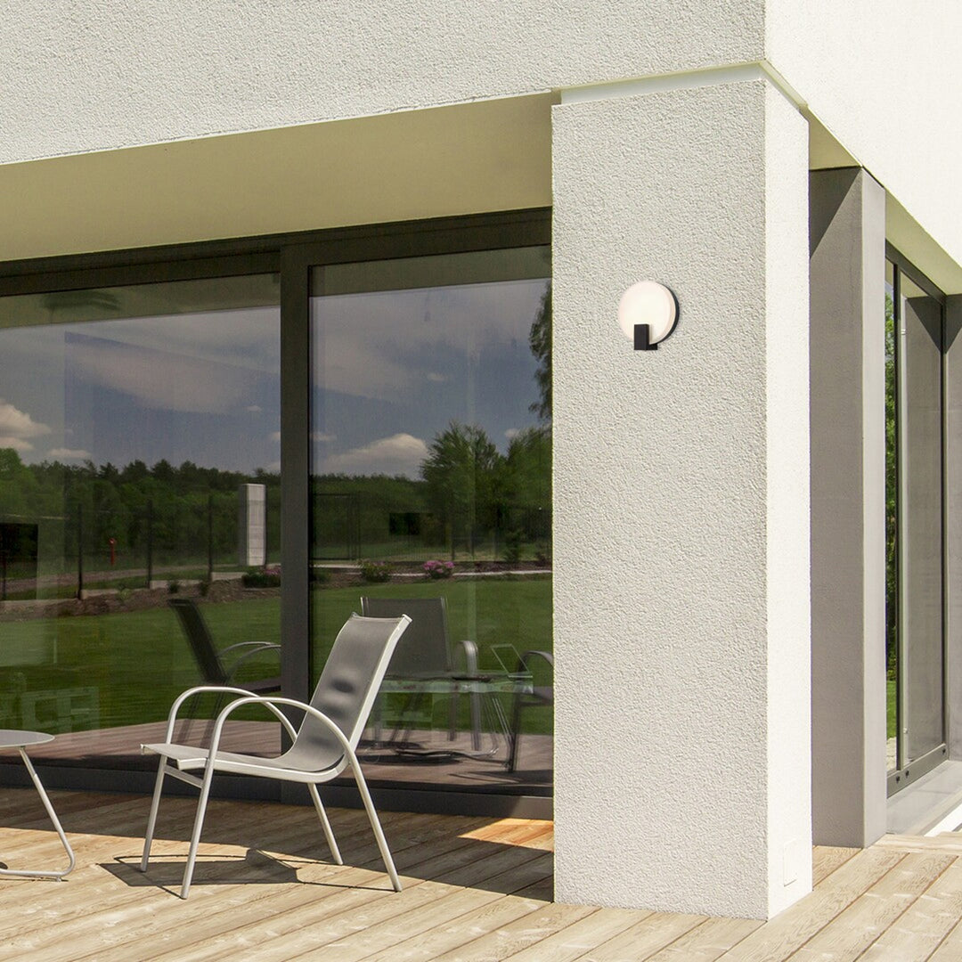 Rabalux fali lámpa, kültéri, kör alakú, IP44, 10W, fekete, Ciprus