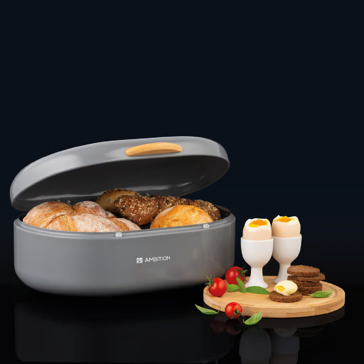 Ambition kenyérsütő, acél, fa fogantyúval, szürke, 35 cm, Olivier