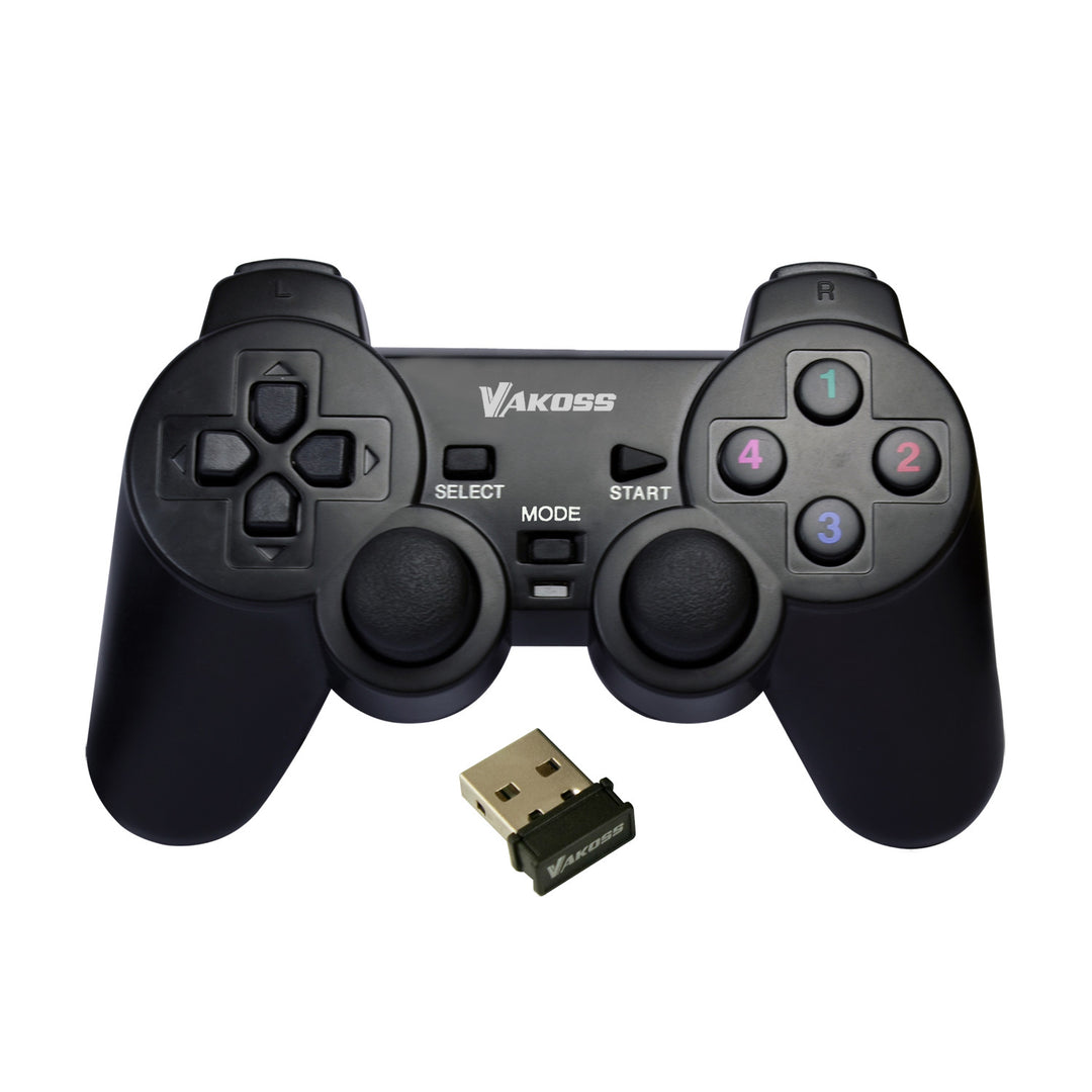 Vakoss gamepad, vezeték nélküli, PC-hez, PS3-hoz, fekete, GP-4705BK