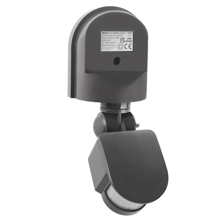 Maclean 180° max 1200W falra szerelhető mozgás- és szürkületérzékelő fekete