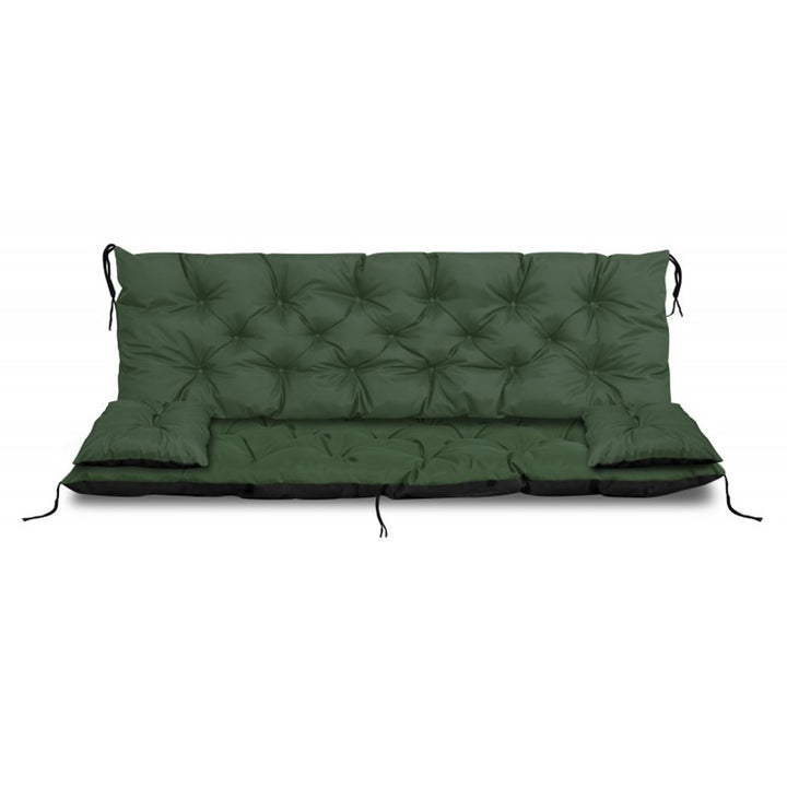 Zöld kerti garnitúra 120x60x50cm + 2 párna 42 x 42 cm