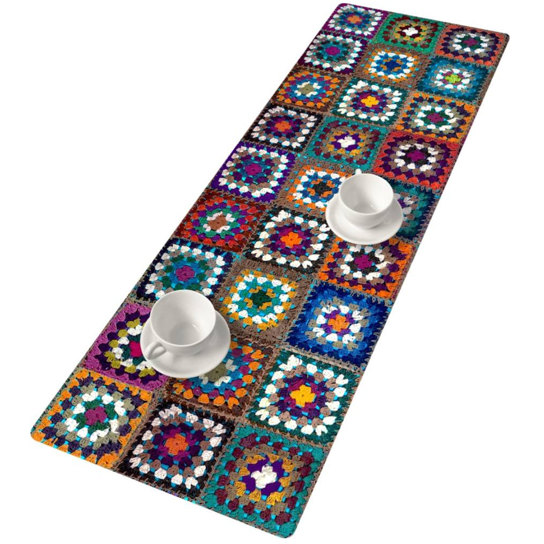 Bertoni asztali futó, filc, 115x40cm, Frania mintás nyomtatott mintával