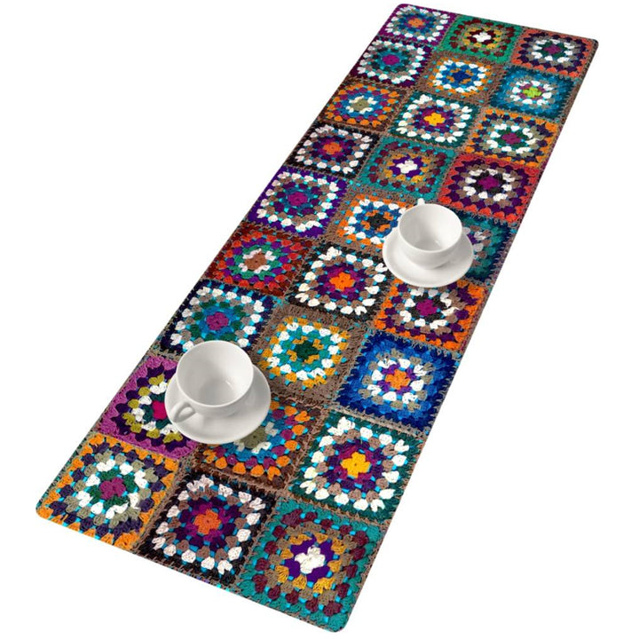 Bertoni asztali futó, filc, 115x40cm, Frania mintás nyomtatott mintával