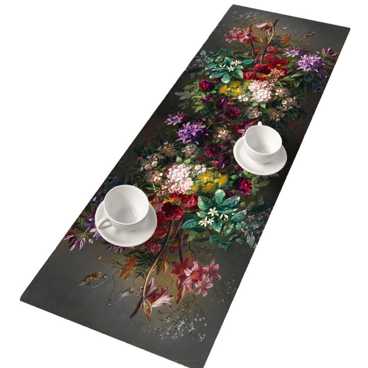 Bertoni asztali futó, filc, 95x33cm, nyomtatott minta Bouquet