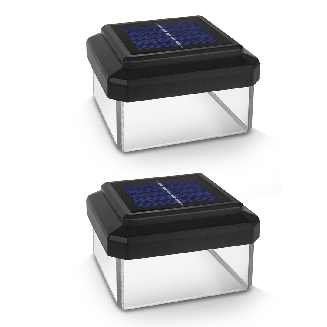 2x GreenBlue napelemes LED oszloplámpa, 100x100mm, borítékolható lámpabúra, GB128