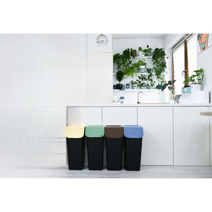 Practic konténer szett, elkülönítéshez, 4x35l, fekete, Bini 10103435