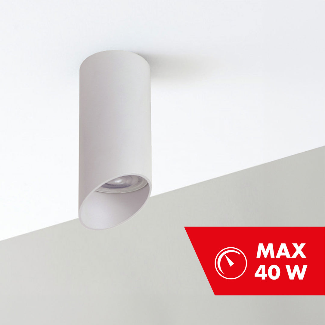 GU10 55x130mm alumínium reflektor fehér
