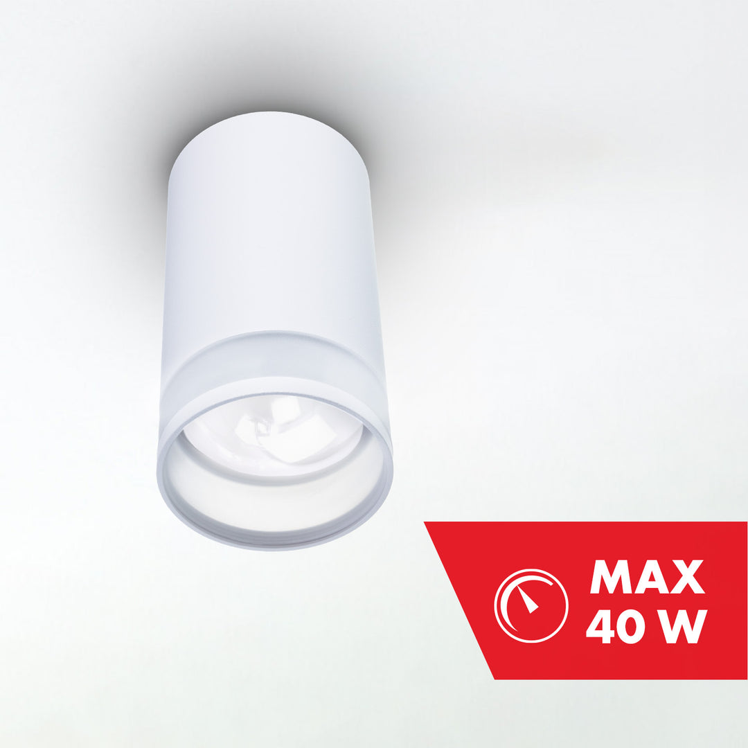 Maclean alumíniumcsöves felszíni lámpatest GU10 fehér 55x105mm