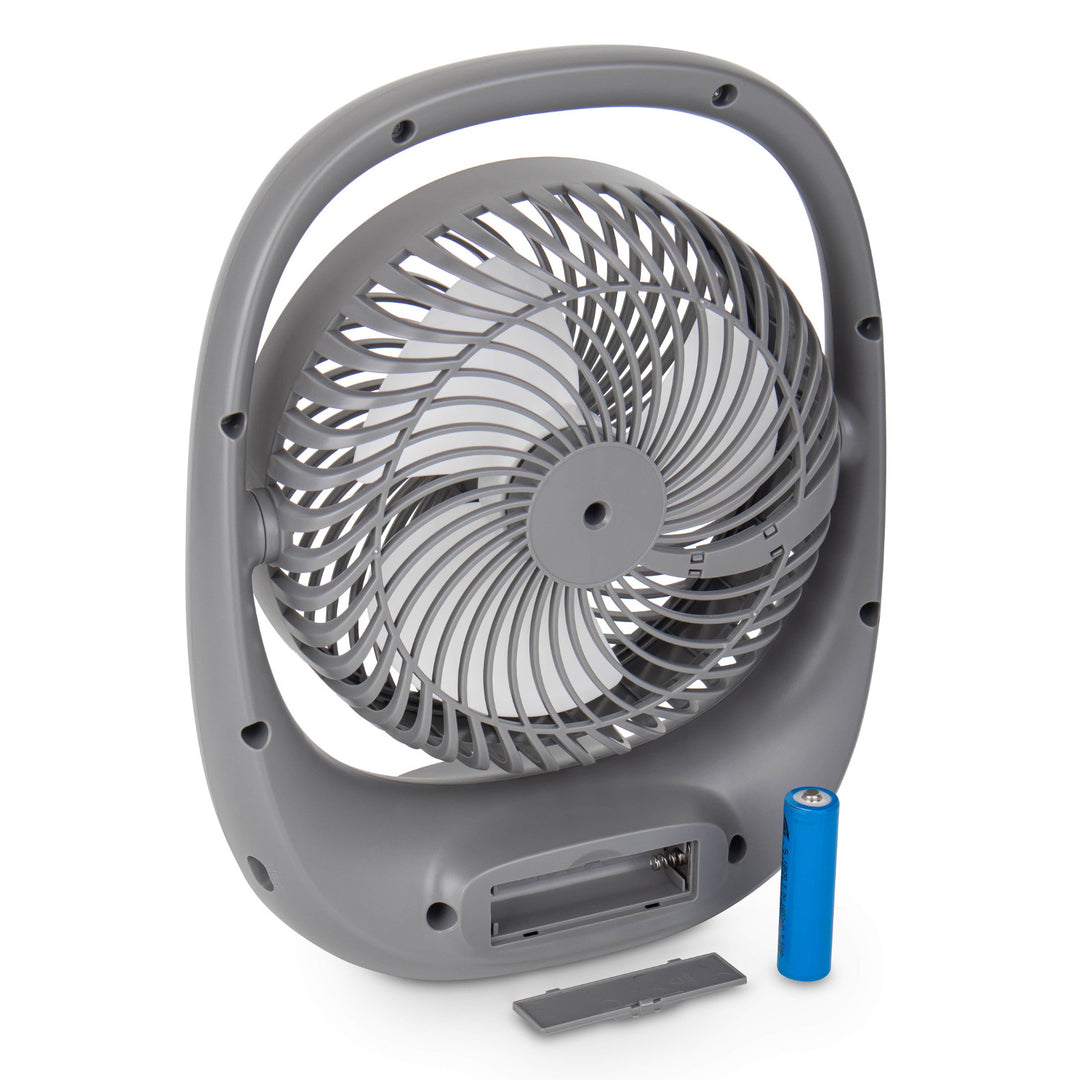 Blaupunkt ventilátor, hordozható, újratölthető 1800 mAh, USB, 3 sebességfokozat, szürke, APF301