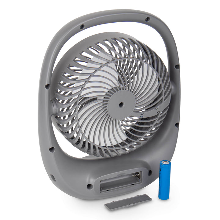 Blaupunkt ventilátor, hordozható, újratölthető 1800 mAh, USB, 3 sebességfokozat, szürke, APF301