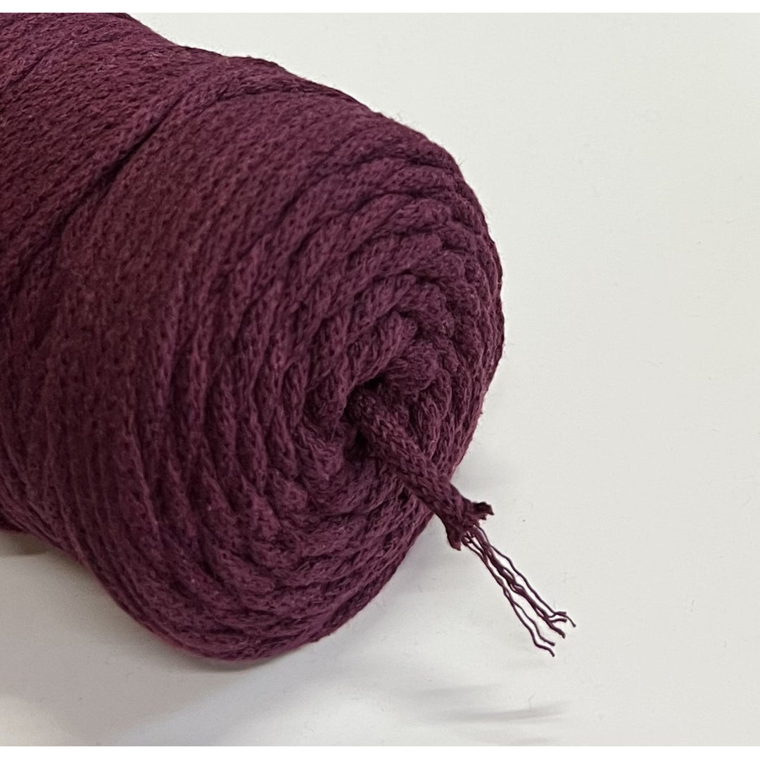 ColiNea, pamut zsinór pamut maggal, fonott, 5mm, 100m, bordó, burgundi